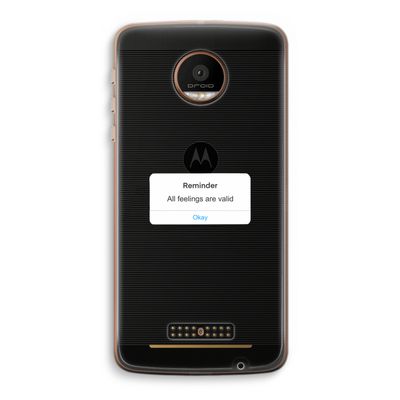 Reminder: Motorola Moto Z Force Transparant Hoesje