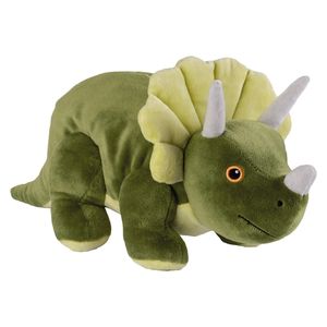 Warmies Warmte/magnetron opwarm knuffel - Dinosaurus/Triceratops - groen - 35  cm - pittenzak   -