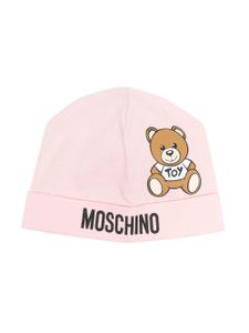 Moschino Kids chapeau à imprimé ourson - Rose