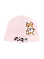 Moschino Kids chapeau à imprimé ourson - Rose