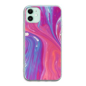 Paarse stroom: iPhone 11 Transparant Hoesje