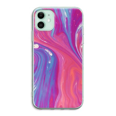 Paarse stroom: iPhone 11 Transparant Hoesje