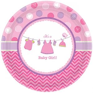 Geboorte feest bordjes its a baby girl   -