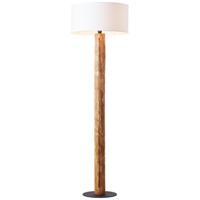 Brilliant Houten schemerlampJimena hout met witte kap - 93117/35