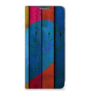 Poco X4 Pro 5G Book Wallet Case Wood Heart - Cadeau voor je Vriend