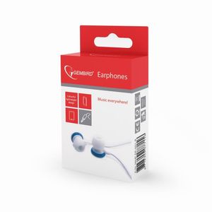 Gembird MHP-EP-001-B hoofdtelefoon/headset Hoofdtelefoons In-ear 3,5mm-connector Blauw, Wit