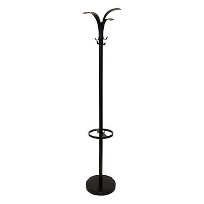 5Five Kapstok Dubai - zwart - metaal/beton - staand - 8 haken - 175 cm - paraplu ring