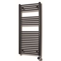 Elektrische Design Radiator Sanicare Plug En Play 111,8 x 60 cm Inox Look Thermostaat Zwart 730 Watt Sanicare - thumbnail