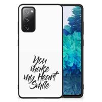 Samsung Galaxy S20 FE | Telefoon Hoesje | met tekst Heart Smile