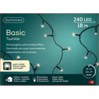 Kerstverlichting warm wit buiten 240 lampjes 1800 cm inclusief timer - Kerstverlichting kerstboom - thumbnail