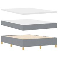 Boxspringbed met matras stof lichtgrijs 140x200 cm