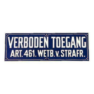 Bordje verboden toegang