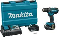 Makita ddf482rfe 18v boor-/schroefmachine 3,0 ah accu (2 st), snellader, koffer