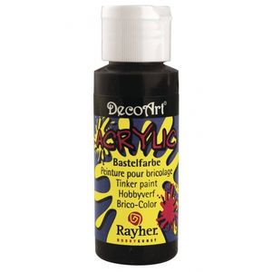 Zwarte Acryl hobby verf 59 ml   -