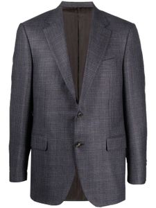 Canali blazer boutonné à carreaux - Bleu