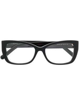 Swarovski Eyewear lunettes de vue à monture papillon ornée de cristal - Noir