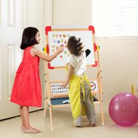 Kinderschildersezel van Hout Dubbelzijdig 3-In-1 Schildersezel Kunstschildersezel voor Kinderen Vanaf 3 Jaar