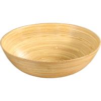 Fruitschaal - D30 x H9 cm - serveerschaal - bamboe hout - broodmand