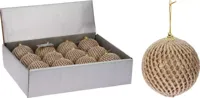 KERSTBAL GLITTER 80MM GOUD