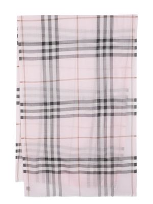 Burberry écharpe en laine mélangée à motif Giant Check - Rose