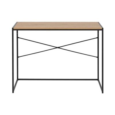 Leen Bakker - Bureau Jaxx - Naturel/zwart - 75x100x45 Cm - MDF - Bruin