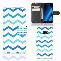 Samsung Galaxy A5 2017 | Telefoon Hoesje | Zigzag Blauw