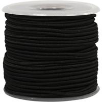 Creativ Company Elastiek dikte 2mm zwart, 25m