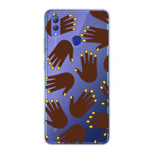 Hands dark: Honor Note 10 Transparant Hoesje
