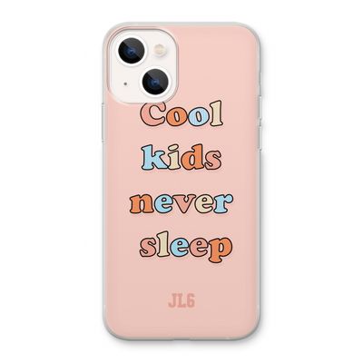 Cool Kids Never Sleep: iPhone 13 Transparant Hoesje
