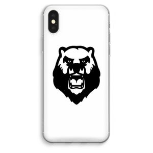 Angry Bear (white): iPhone XS Max Transparant Hoesje