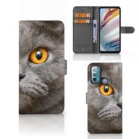 Telefoonhoesje | Met pasjeshouder | Motorola Moto G60 Britse Korthaar Telefoonhoesje | Met pasjeshouder | Motorola Moto G60 Britse Korthaar