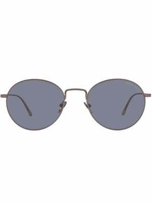 Giorgio Armani lunettes de soleil AR6125 à monture ronde - Métallisé