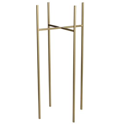 Mica Decorations - bloempot plantenpot standaard / verhoger - goud - B18.5 x H55 cm - metaal