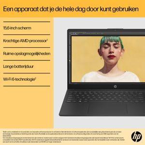 HP 15-fc0230nd AMD Ryzen™ 5 7520U Laptop 39,6 cm (15.6") Full HD 16 GB LPDDR5-SDRAM 512 GB SSD Wi-Fi 6 (802.11ax) Windows 11 Home Zilver