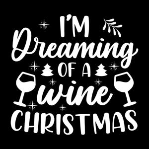 Kerst thema servetten - 20x st - Dreaming of a Wine Christmas - 33 x 33 cm - wijn