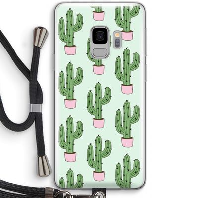 Cactus Lover: Samsung Galaxy S9 Transparant Hoesje met koord