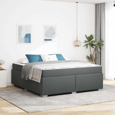 Bedframe Donkergrijs 180 x 200 cm Stof
