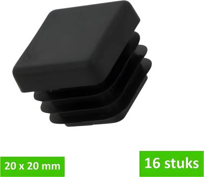 Insteekdop 20x20mm zwt 16st - Deltafix