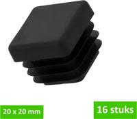 Insteekdop 20x20mm zwt 16st - Deltafix