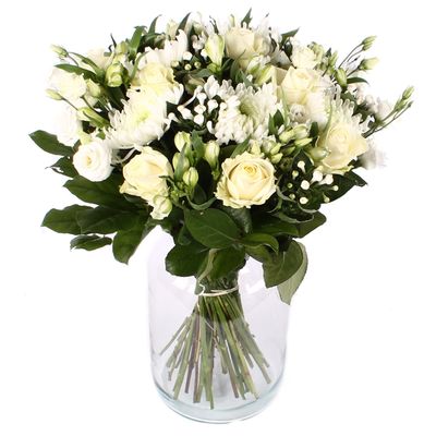 Nabestaanden boeket witte bloemen Nabestaanden boeket witte bloemen