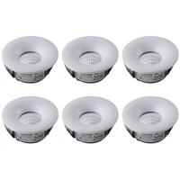 Energiezuinige LED Inbouwspots Veranda 6-pack - 3W Rond Ø48.5mm - 4200K