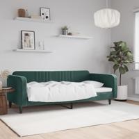 Slaapbank 90x200 cm fluweel donkergroen