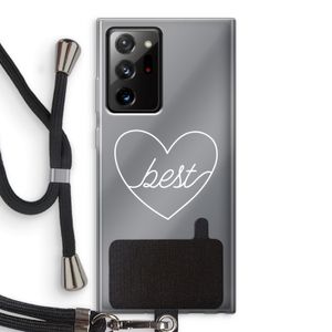 Best heart pastel: Samsung Galaxy Note 20 Ultra / Note 20 Ultra 5G Transparant Hoesje met koord