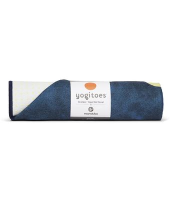 Manduka Yogitoes Skidless Yoga Handdoek - Turtle Sea - Blauw - 173 x 61 cm