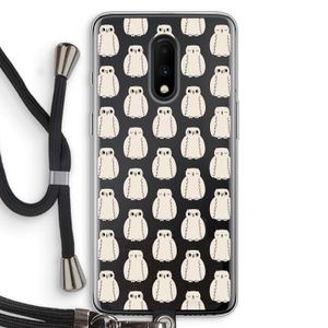 Uilen: OnePlus 7 Transparant Hoesje met koord
