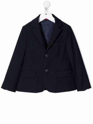 Fay Kids blazer en laine à simple boutonnage - Bleu