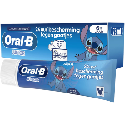 Oral-B Junior 6+ Stitch Tandpasta Milde Smaak - 75 ml Oral-B Junior 6+ Stitch Tandpasta Milde Smaak - 75 ml