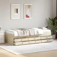 Slaapbank met lades zonder matras 90x200 cm sonoma eikenkleurig