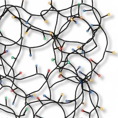 Kerstverlichting - twinkle - 96 led lampjes - gekleurd - op batterij - buiten - 710 cm