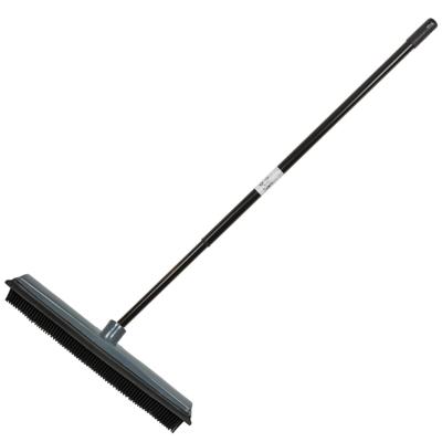 Bezem met steel - telescoopsteel 80-130 cm - kappersbezem - rubber - 35 cm